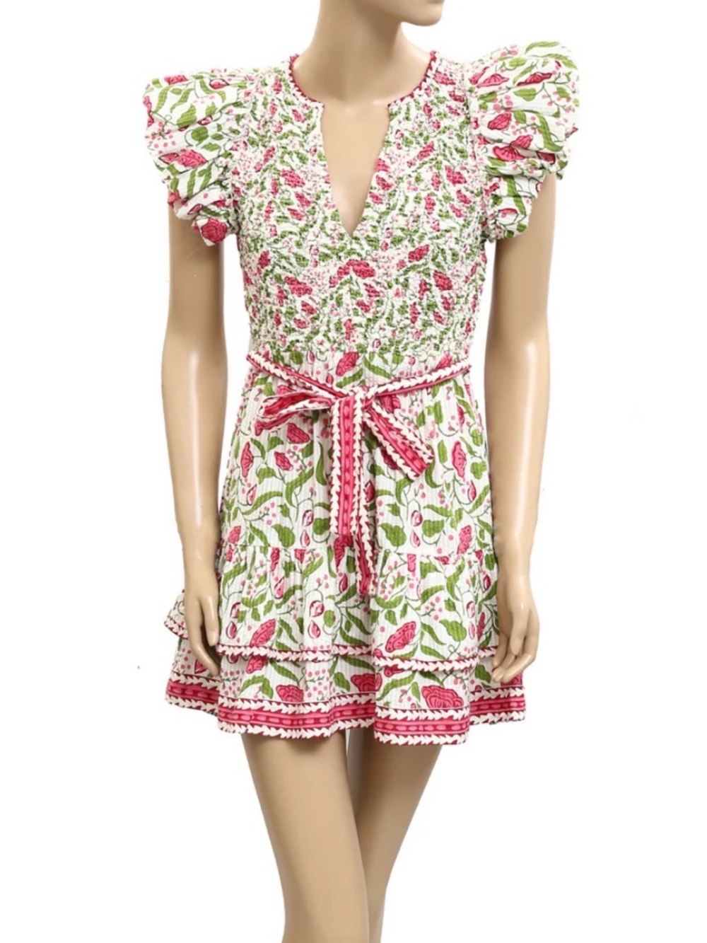 SAYLOR 100% cotton floral mini dress